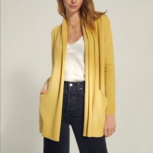 Aritzia Cashmere Silk Cotton Blend Ivory Cardigan